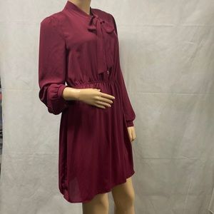 Forever 21 Maroon Long Sleeve Dress NWT